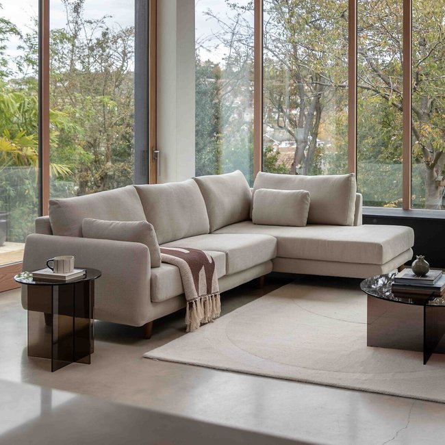 Orchard Soft Linen Chaise Sofa (Right Facing) - ÉDITÉ