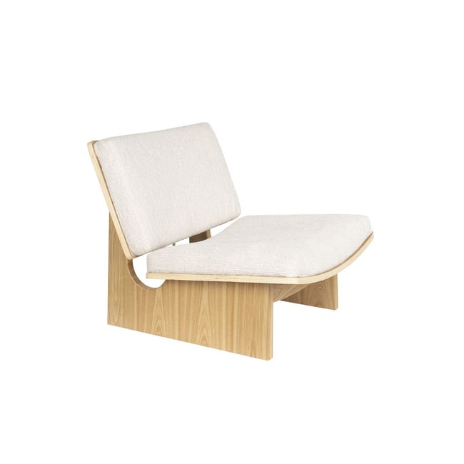 Fauteuil design en tissu, bohème, VOLANA Couleur beige <span itemprop=