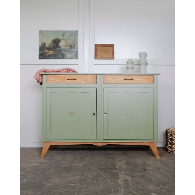 Buffet de campagne Gilbert N°1599 - Bon état Couleur vert d'eau <span itemprop=