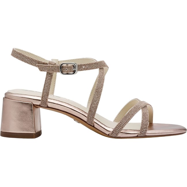 Sandales trotteur à talons  cuivre <span itemprop=
