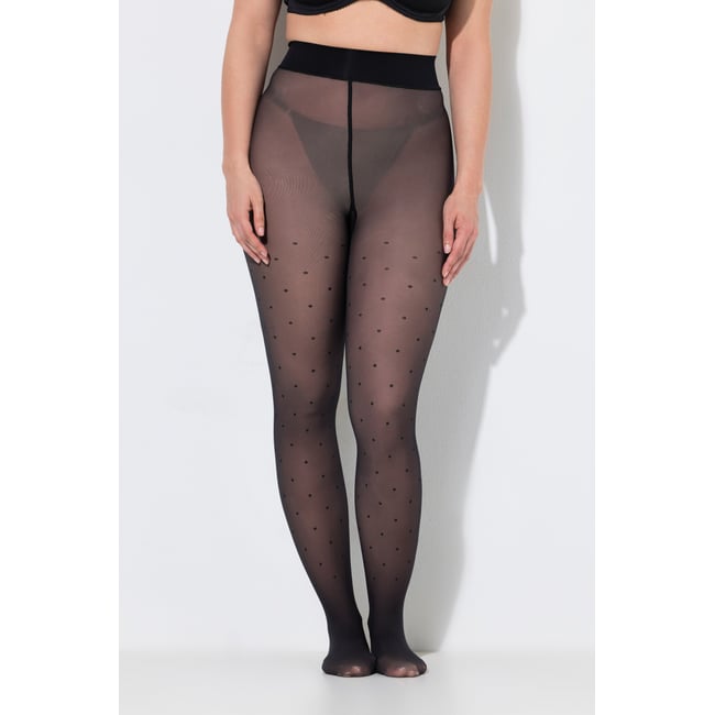 Collants à pois noir <span itemprop=