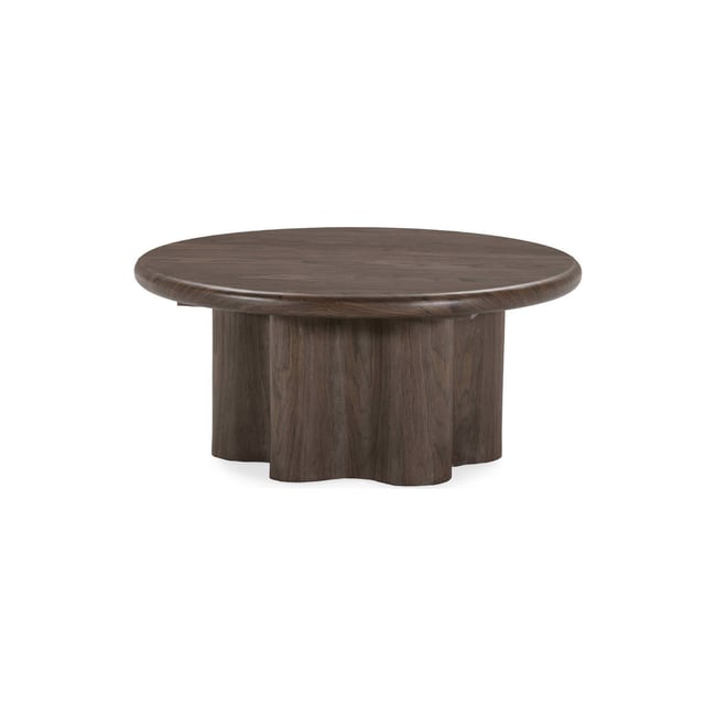 Table à café ronde au piètement sculptural Couleur marron foncé <span itemprop=