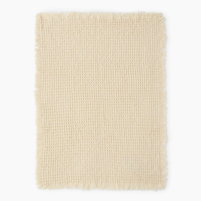 Torchon nid d'abeille, 50x70cm 100% coton, GRS off white <span itemprop=