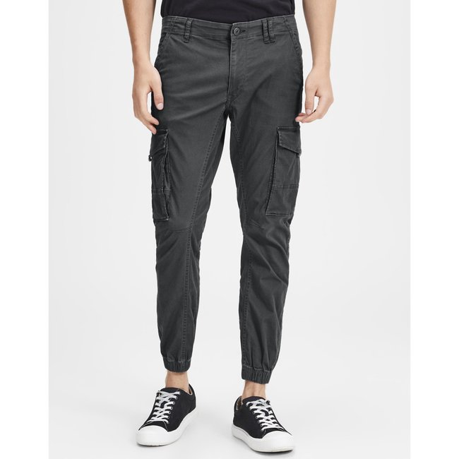 Pantalon Cargo JJIPAUL JJFLAKE gris <span itemprop=