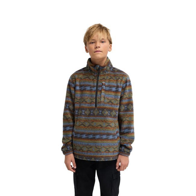 Polaire demi-zip BOUNDARY MOCK Y noir raven <span itemprop=