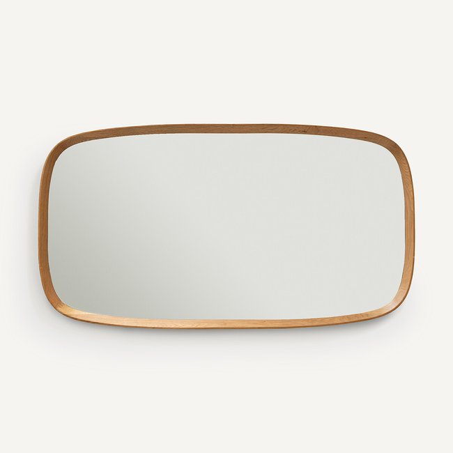 Miroir rectangulaire chêne massif, H110cm, Orion naturel <span itemprop=