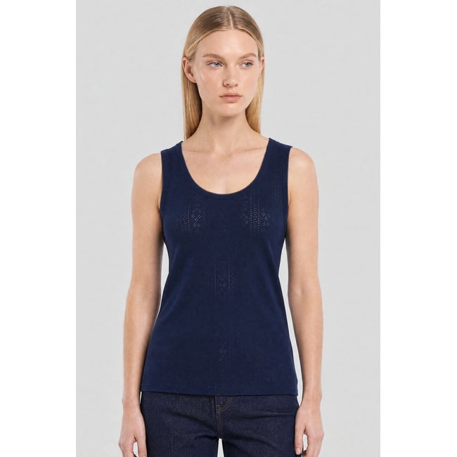 Débardeur ajouré - coton seal <span itemprop=