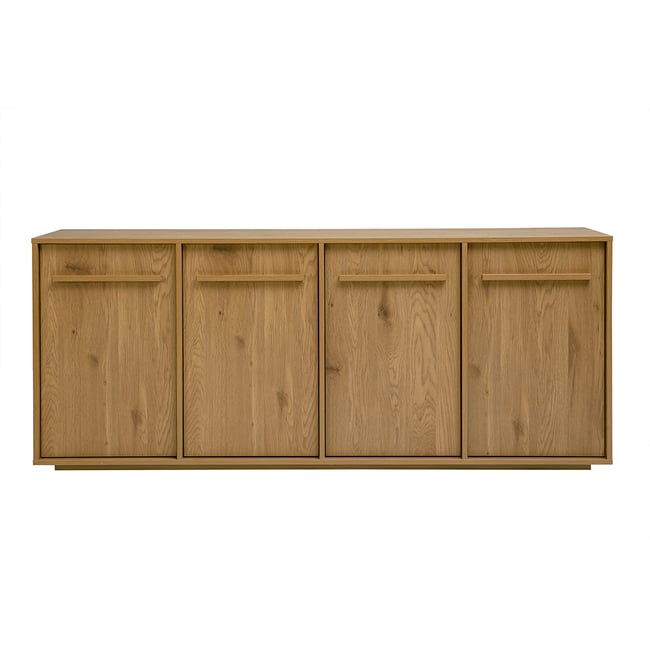 Buffet finition bois foncé noyer 4 portes L180 cm LOTHAIRE - MILIBOO