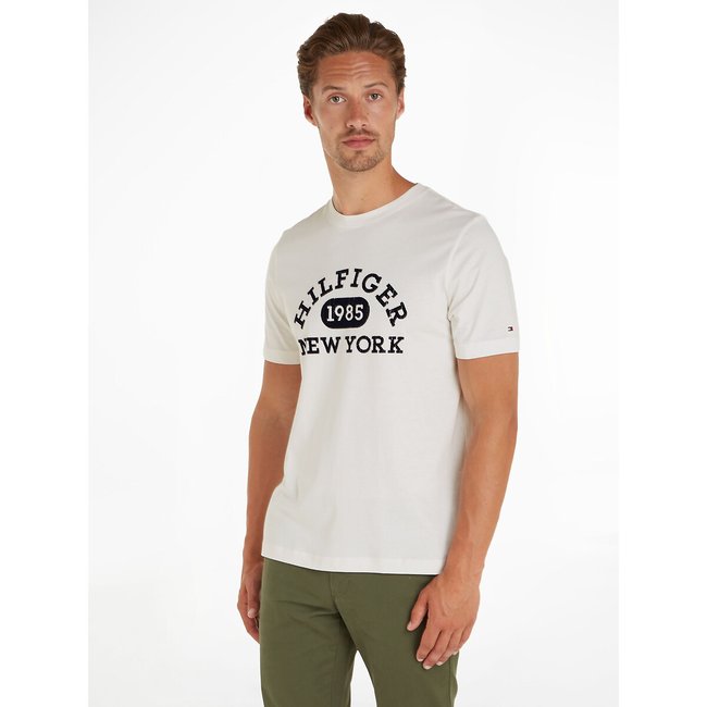 Camiseta de cuello redondo con monotipo colegial - TOMMY HILFIGER