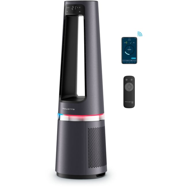 Purificateur d'air, ventilateur, chauffage Eclipse 3 en 1 connect QU5072F0 - ROWENTA