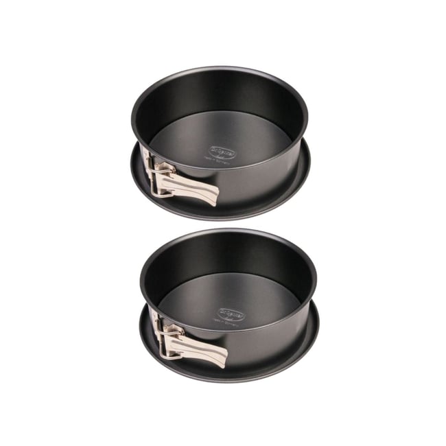 Lot de 2 moules à gâteaux 18/18 cm en acier TRADITION noir <span itemprop=
