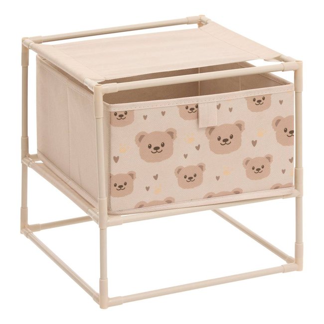 Table de chevet enfant 1 tiroir ourson TISSA Couleur beige <span itemprop=