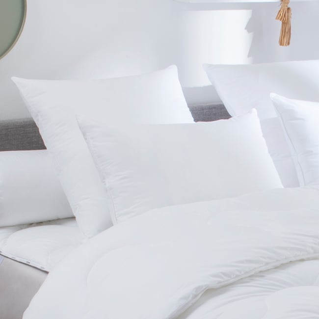 Oreiller Eco Green Toucher Duvet MEDIUM Couleur blanc <span itemprop=