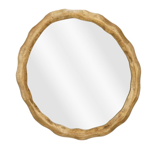 Miroir mural à structure bois NICK Couleur marron foncé <span itemprop=