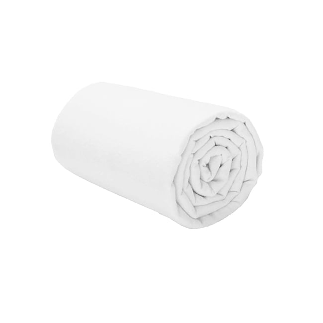 Drap housse enfant  90 x 190 cm blanc <span itemprop=