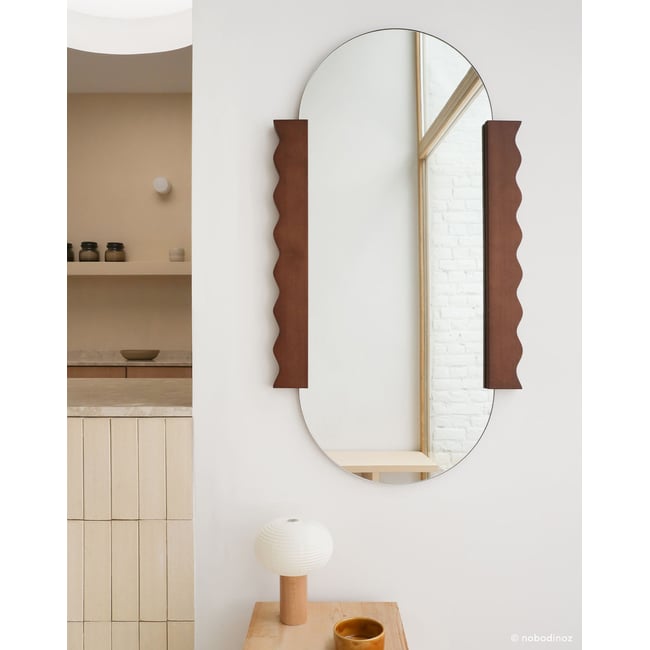 Miroir Heju X Nobodinoz Couleur bois de frêne <span itemprop=