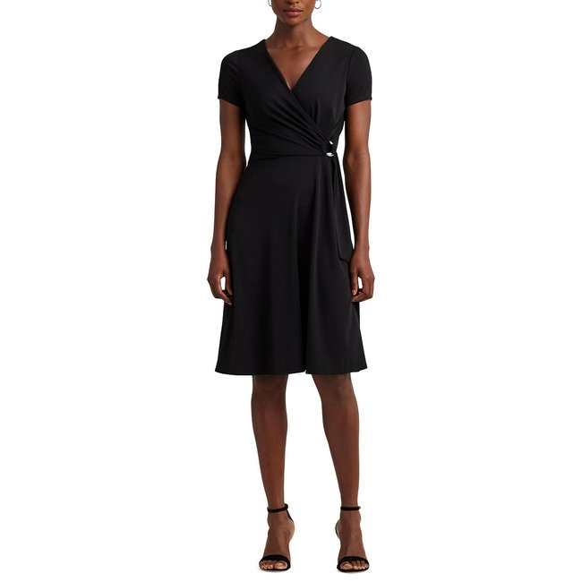 Karlee mid length dress black Lauren Ralph Lauren La Redoute