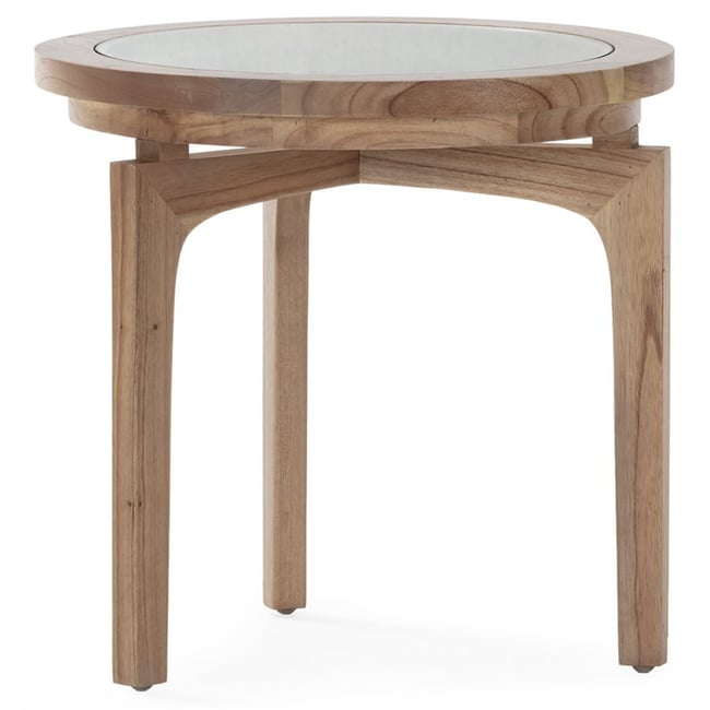 Table d'appoint en bois de cèdre Couleur naturel voilé <span itemprop=