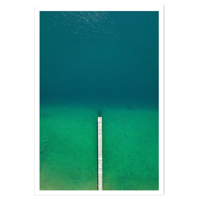 Affiche plage tropiques dans mon coeur - HEXOA