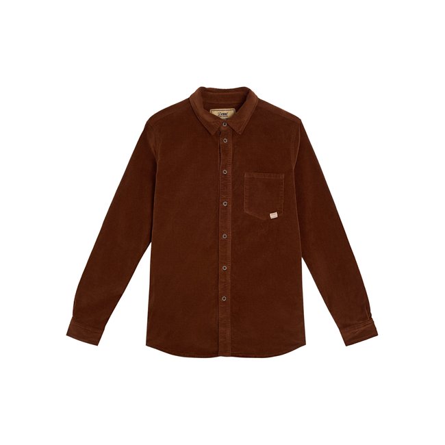 CHEMISE VELOURS AZTEC marron <span itemprop=