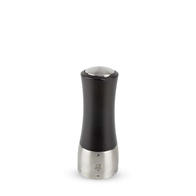 Moulin à poivre manuel en bois et inox chocolat <span itemprop=