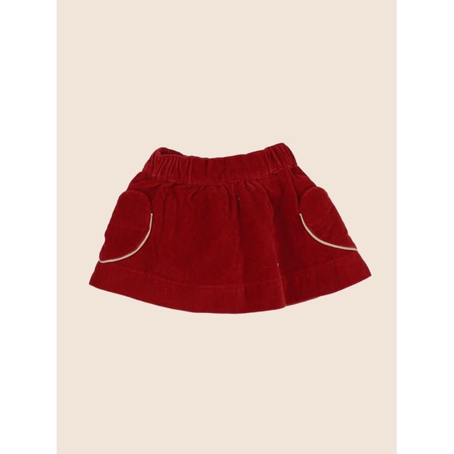 Jupe - Très bon état rouge <span itemprop=
