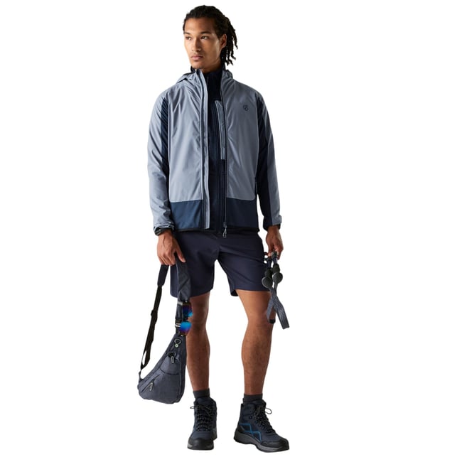 Haut de sport motif/style bicolore ENDURANCE mercure / bleu marine <span itemprop=