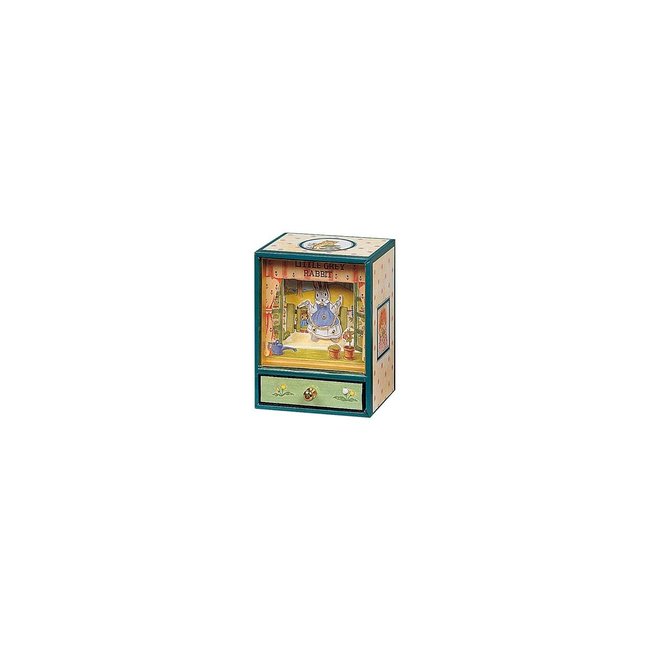 Mini dancing musical Little grey rabbit bleu, ecru, vert et orange <span itemprop=