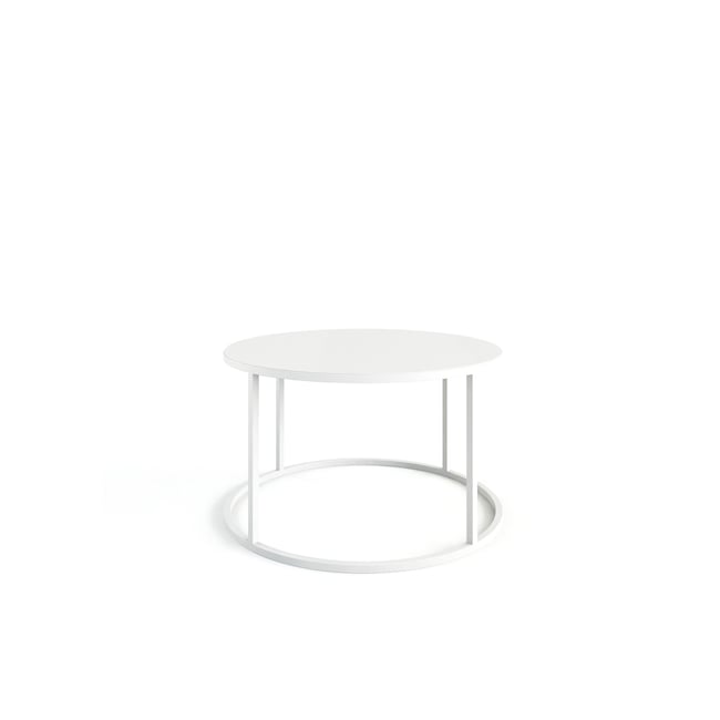 Table basse VESINA X - Blanc - Ø 60 - 35cm - METALLBUDE