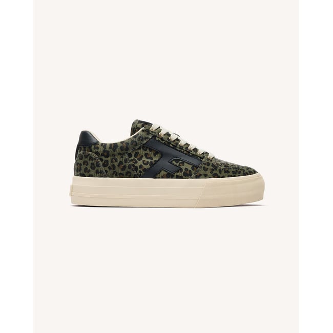 Tennis basses tissu WALNUT PLATFORM kaki foncé <span itemprop=