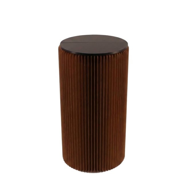 Sellette pliable en carton avec plateau h70xd30cm - ORNAMI