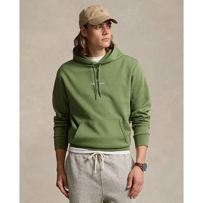 Centre logo hoodie in cotton mix green Polo Ralph Lauren La Redoute