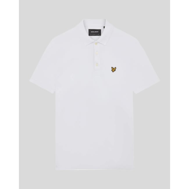 Polo en coton blanc <span itemprop=