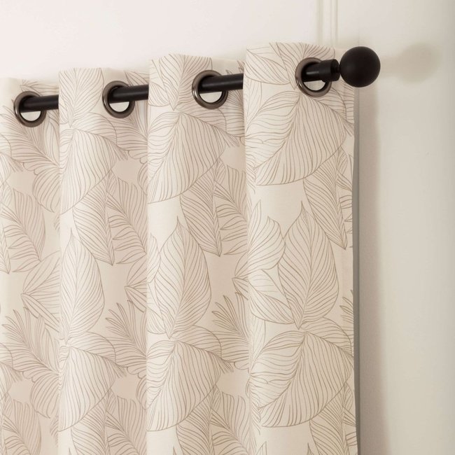 Rideau thermique Oeillets FOLIA beige mc636 <span itemprop=