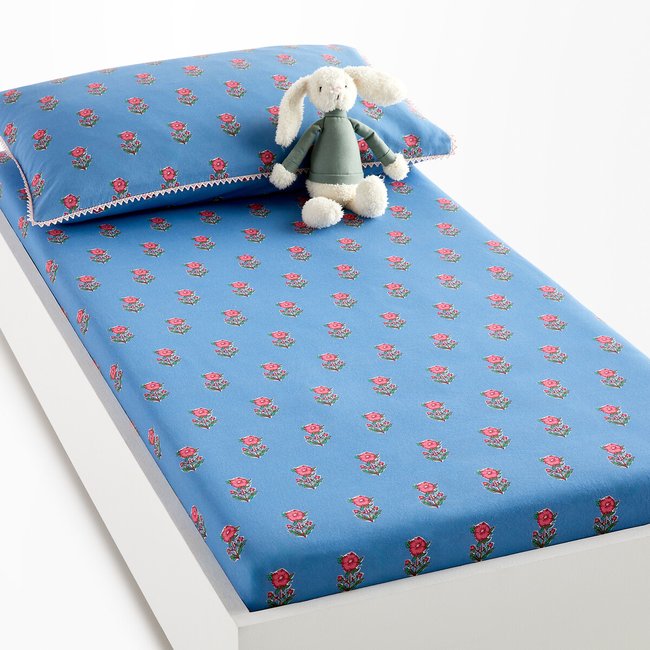 Sábana bajera para bebé 50% algodón reciclado, Alanis estampado <span itemprop=