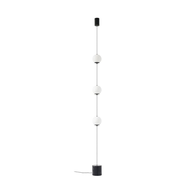 Lampadaire en verre moderneLED, Darrow Couleur noir, blanc <span itemprop=