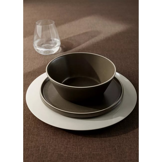 Bol en grès uni Couleur chocolat <span itemprop=