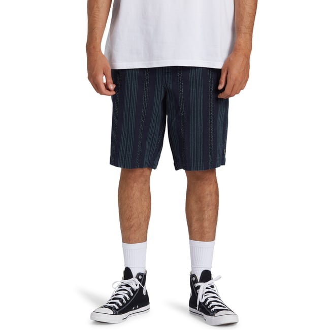 Short tissu écossais LARRY LAYBACK bleu navy <span itemprop=