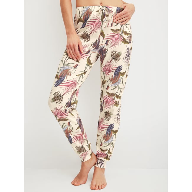 Pantalon de pyjama avec ourlets Coton FAVOURITES ARTS crème de charme <span itemprop=