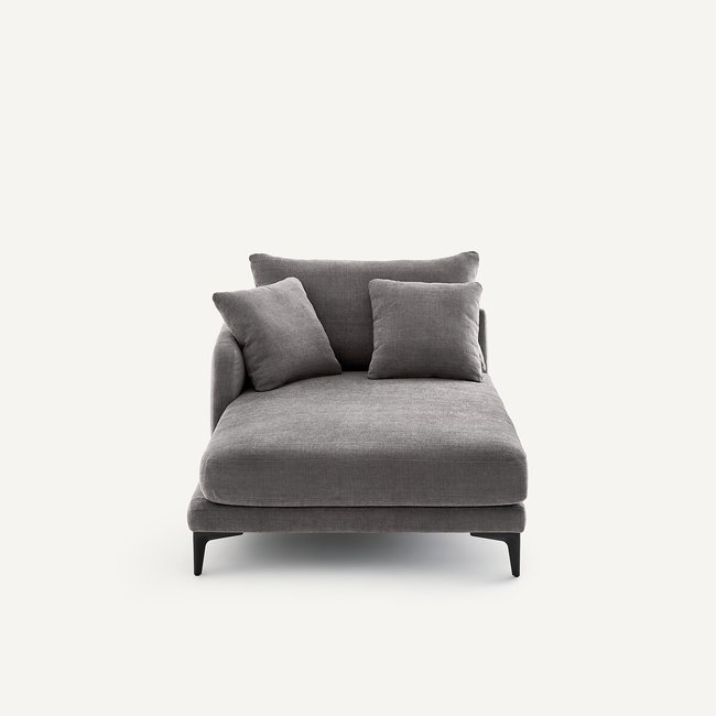 Méridienne en polyester coton, MODERNISTE, design Emmanuel Gallina Couleur gris stone <span itemprop=