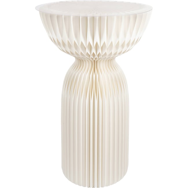 Bar pliable rond en papier Couleur blanc cassé élégant <span itemprop=
