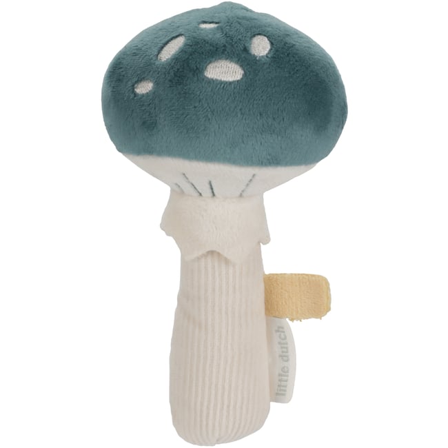 Hochet peluche bleu, beige <span itemprop=