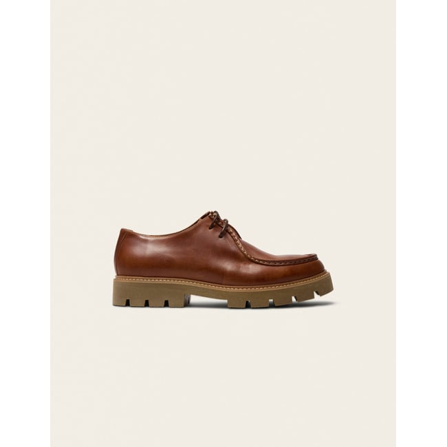 Derbies GONTRAN cuir cognac <span itemprop=