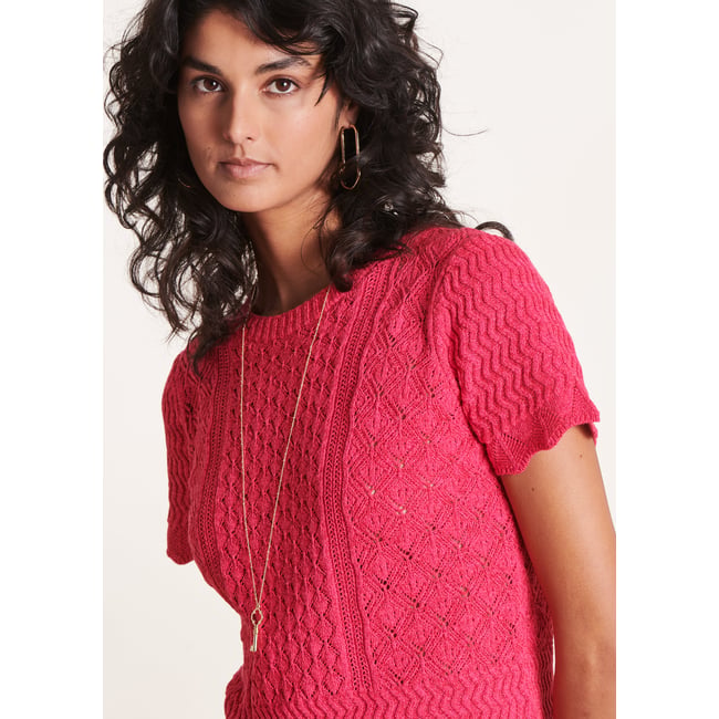 Pull à manches courtes et col rond azalee <span itemprop=