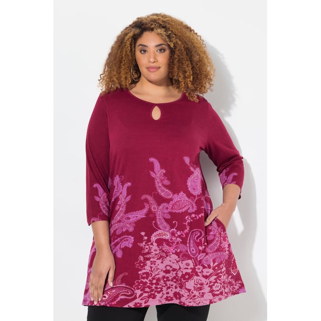 Long T-Shirt, Imprimé, Encolure Ronde mauve <span itemprop=