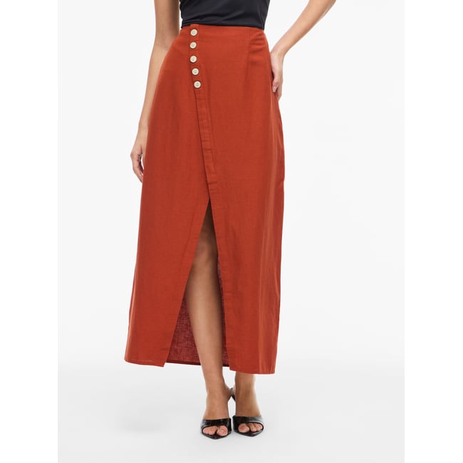 Jupe Mi-Longue orange - burnt brick <span itemprop=
