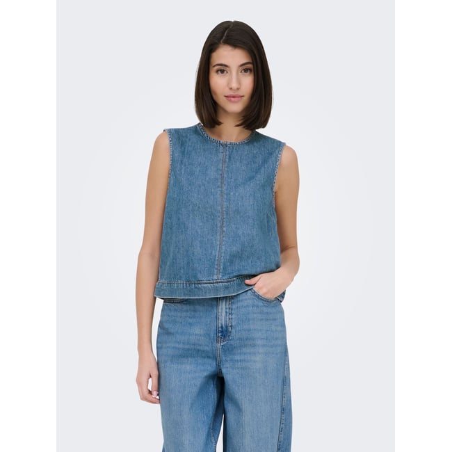 Débardeur bleue - light blue denim <span itemprop=