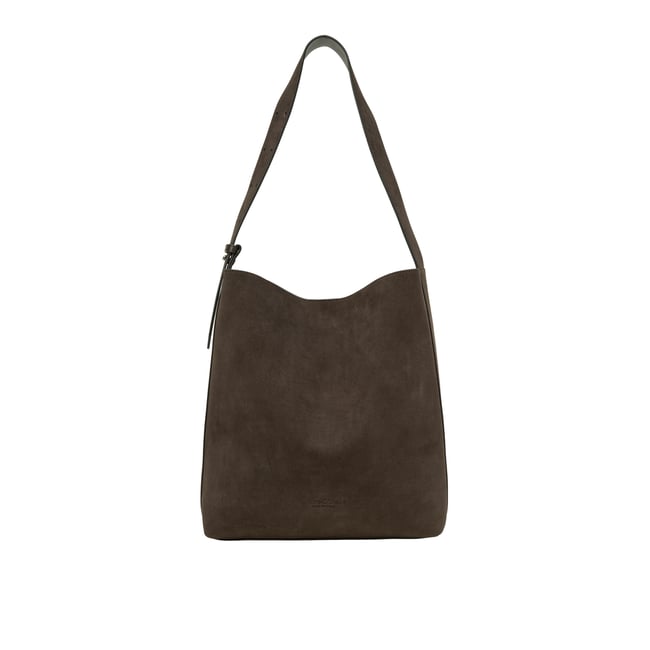 Hobo Bag moyen avec pochette intérieure amovible marron foncé <span itemprop=