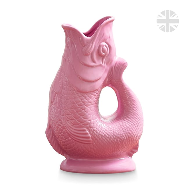 The Original 1.2L Gurgle Fish Jug, pink, WADE POTTERY