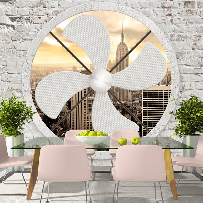 Papier peint intissé panoramique Ville et Architecture Mood of New York Couleur blanc <span itemprop=